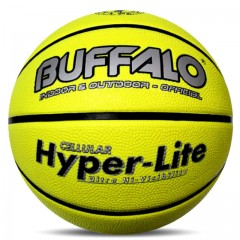 Buffalo Sports Hyper-Lite Cellular Rubber Basketball | Size 7 Neon Yellow